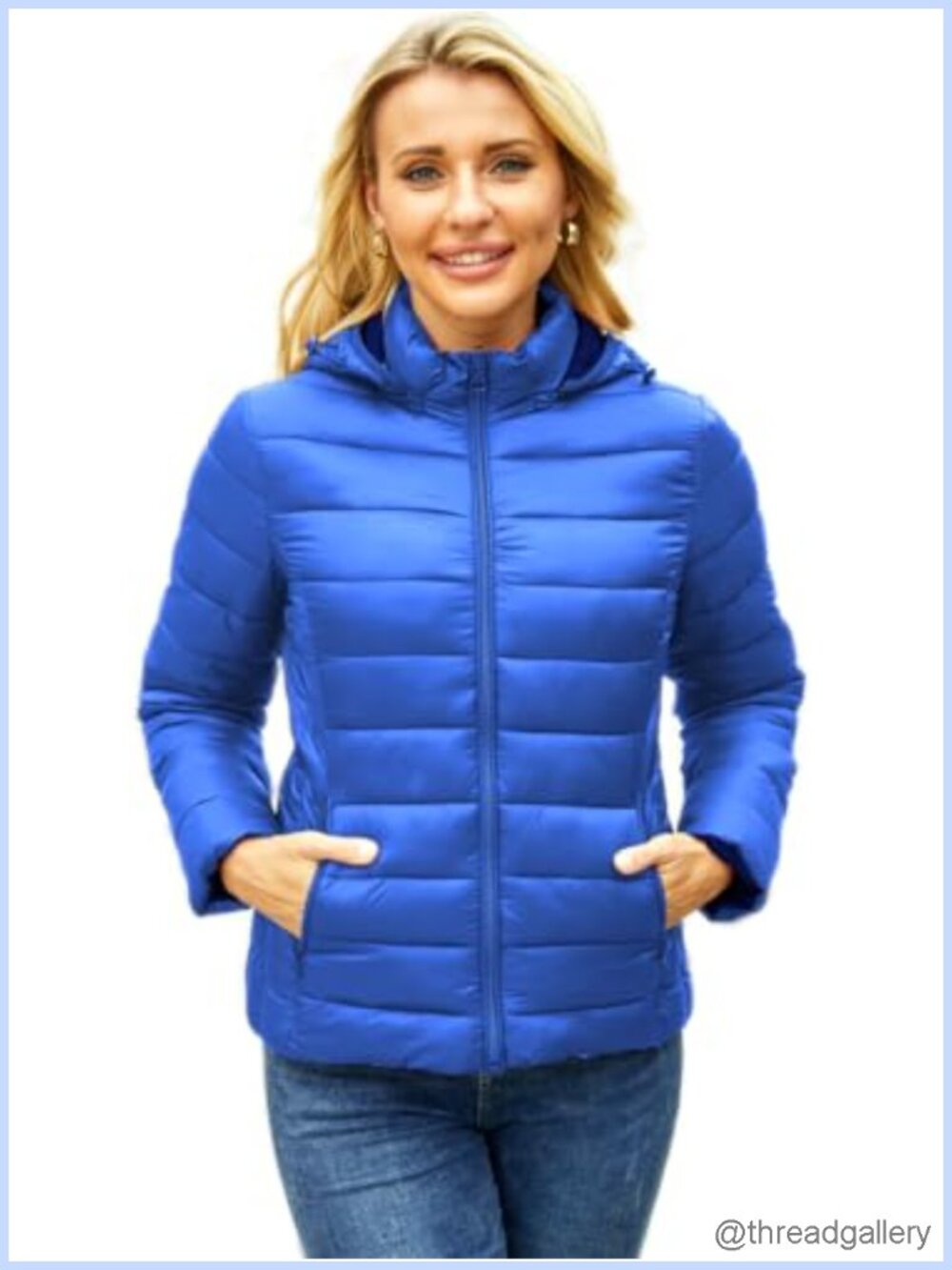 Quilted Lightweight Puffer Jacket Womens Winter Coat With Hood Packable